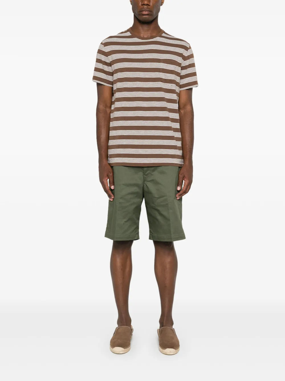 camiseta listrada de algodão