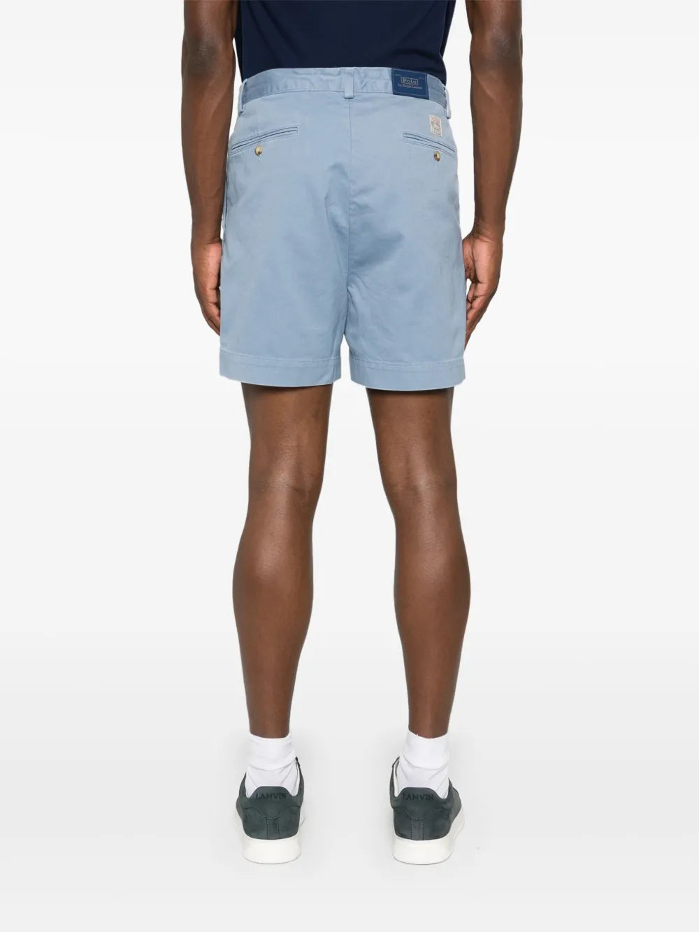 shorts chino de algodão de cintura média