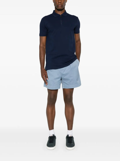 shorts chino de algodão de cintura média