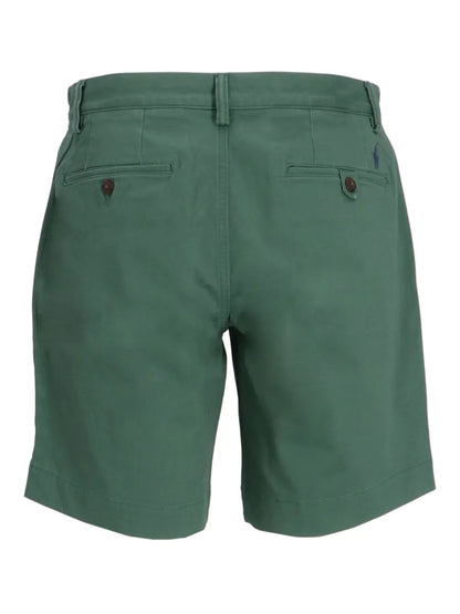 short chino reto de mistura de algodão