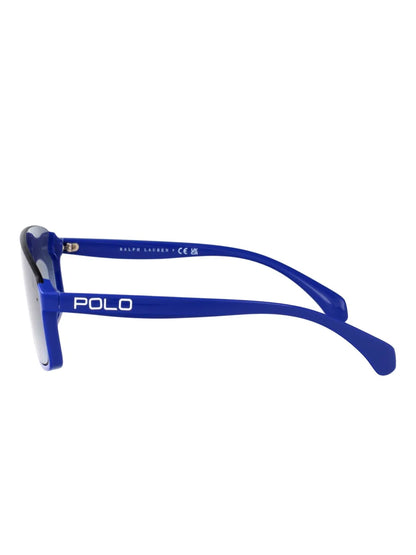 óculos de sol com armação de escudo