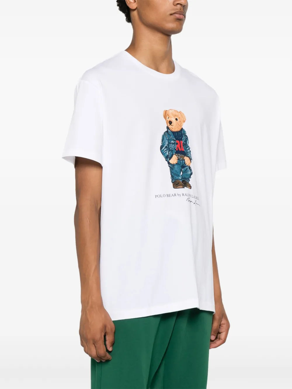 Camiseta Polo com estampa de urso