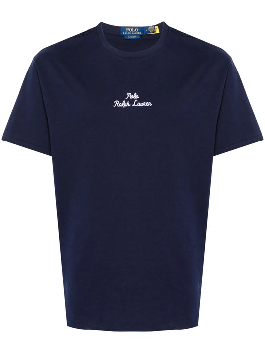 camiseta com logotipo bordado