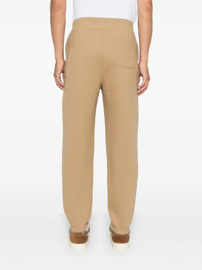 calças esportivas com estampa de logotipo