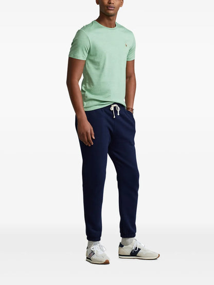 camiseta de algodão com gola redonda