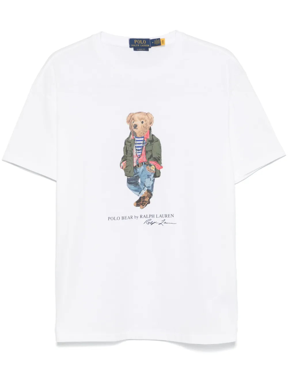Camiseta Polo com estampa de urso