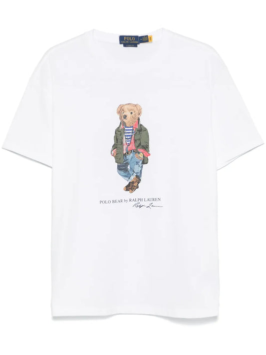 Camiseta Polo com estampa de urso