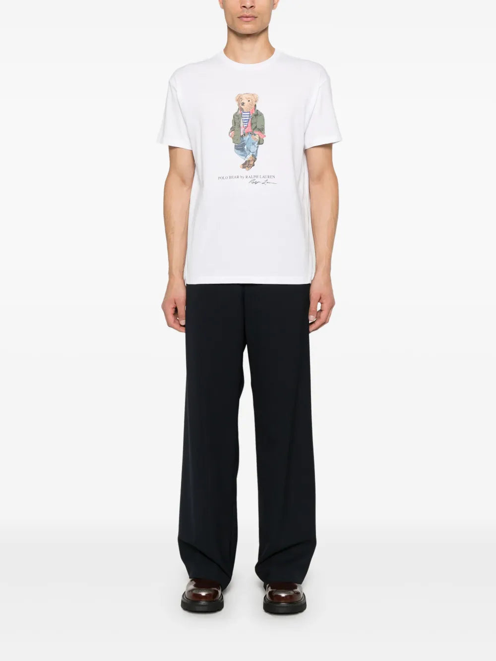 Camiseta Polo com estampa de urso