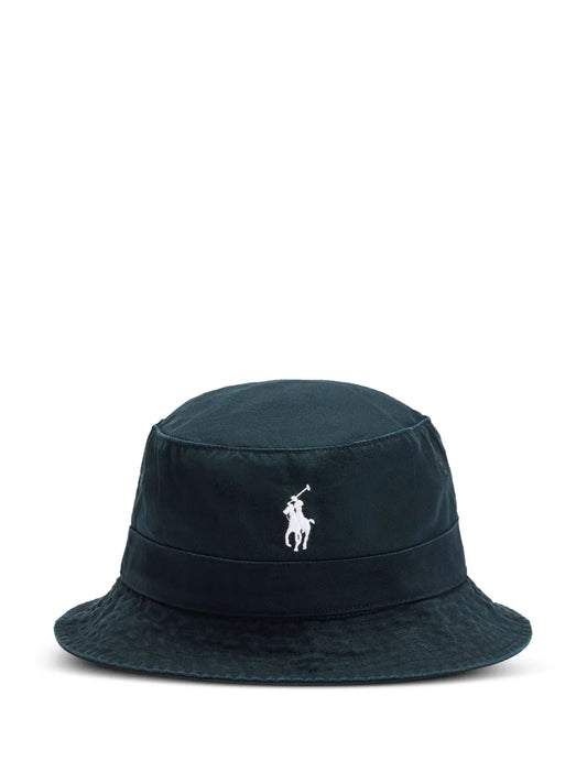 chapéu de balde com bordado de logotipo