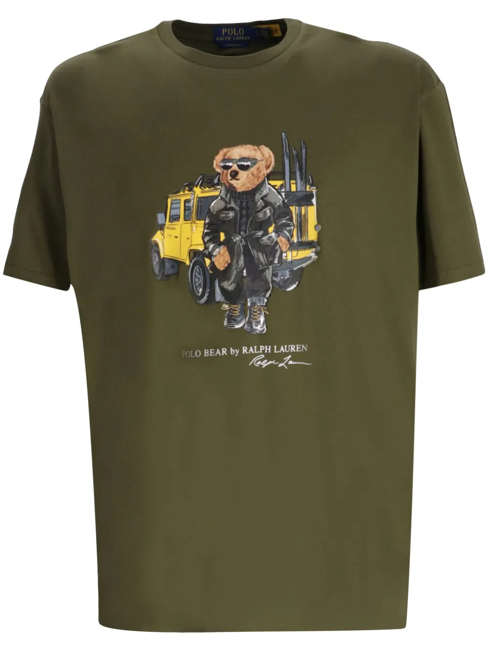 Camiseta Polo com estampa de urso