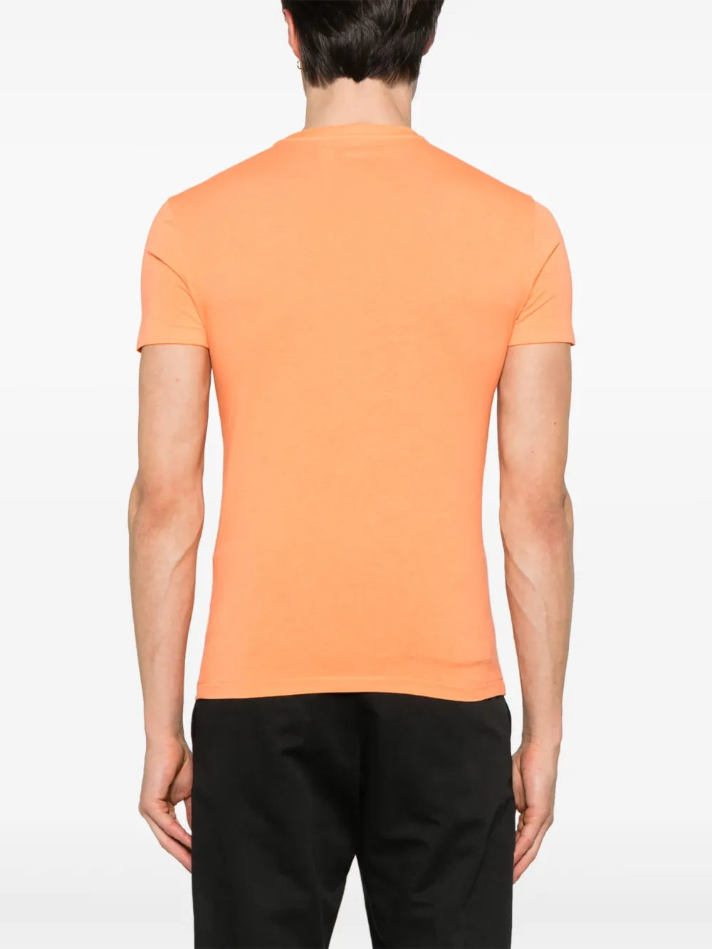 camiseta de algodão com gola redonda