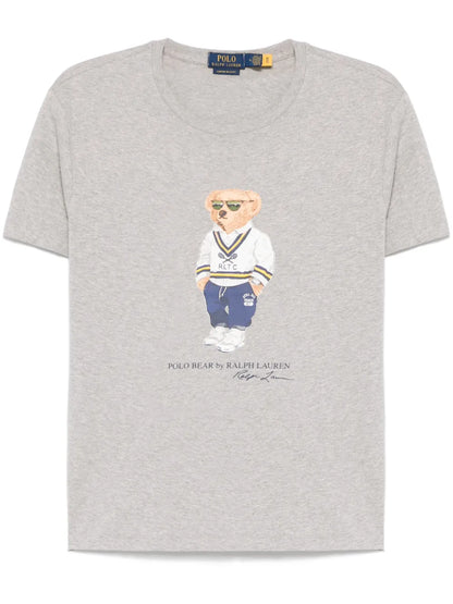 Camiseta Polo com estampa de urso