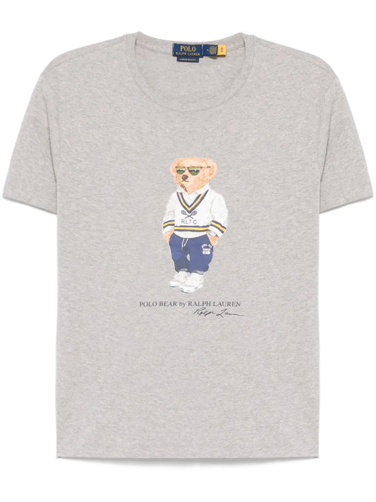 Camiseta Polo com estampa de urso