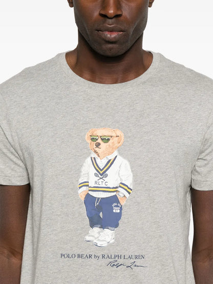 Camiseta Polo com estampa de urso