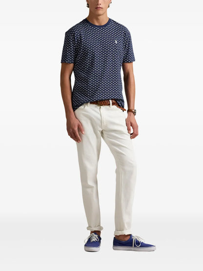 camiseta com trama entrelaçada