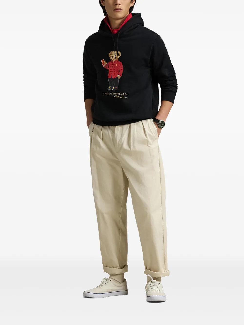 Moletom com capuz Polo Bear Ano Novo Lunar