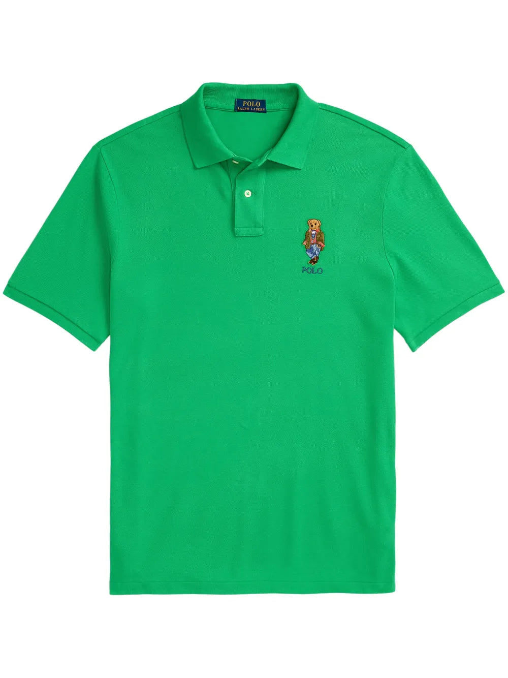 Camisa polo com aplique de urso Polo