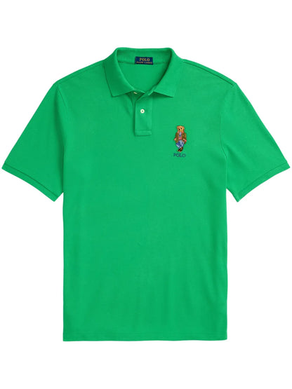 Camisa polo com aplique de urso Polo