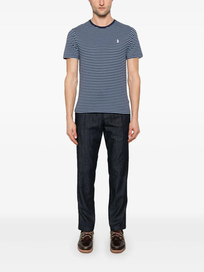camiseta listrada de algodão