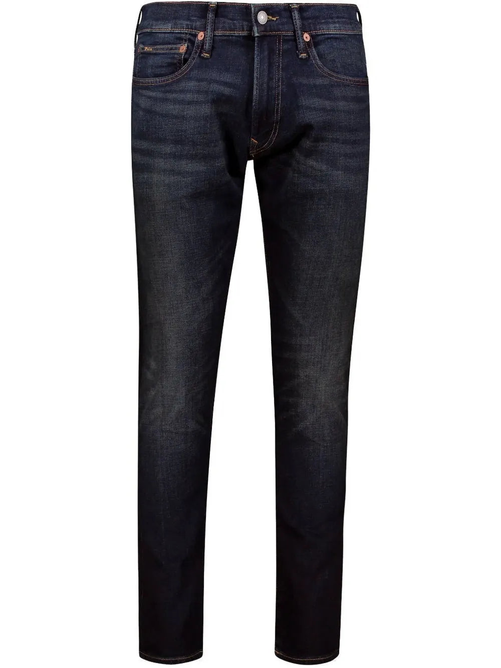 jeans com patch de logotipo