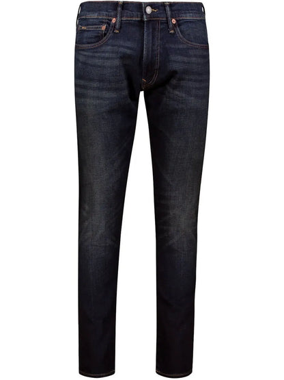 jeans com patch de logotipo