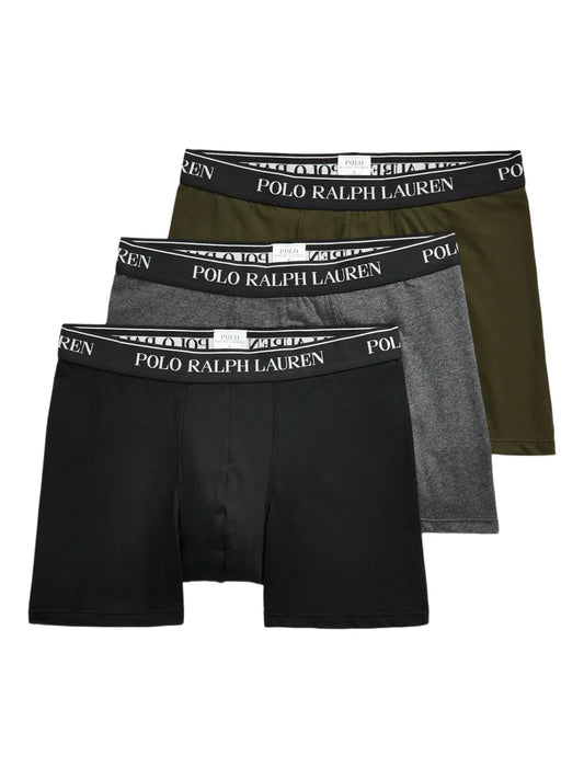 boxers com logotipo (conjunto de três)