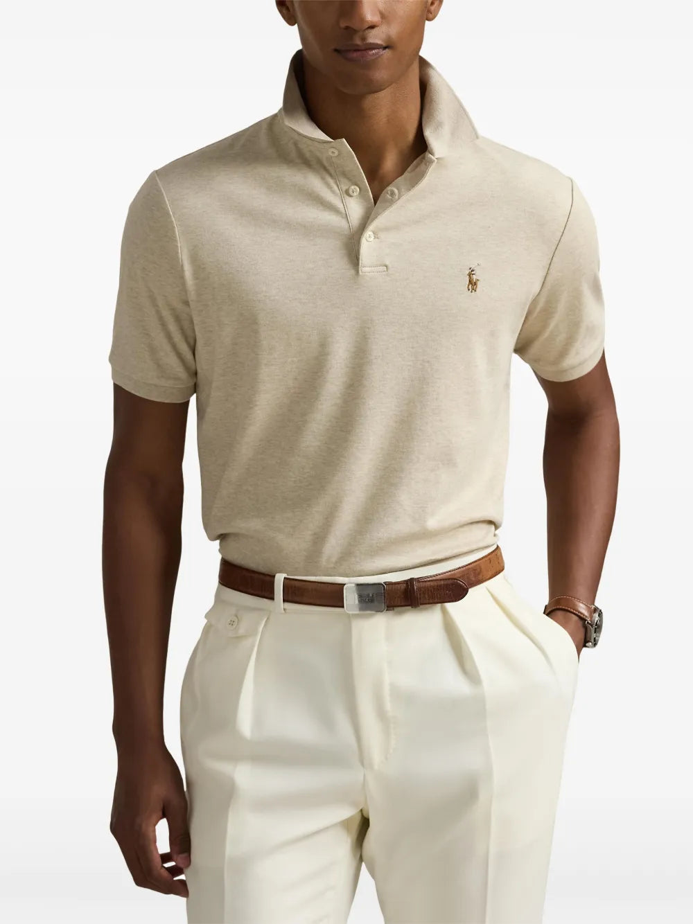 Camisa polo bordada com pônei Polo