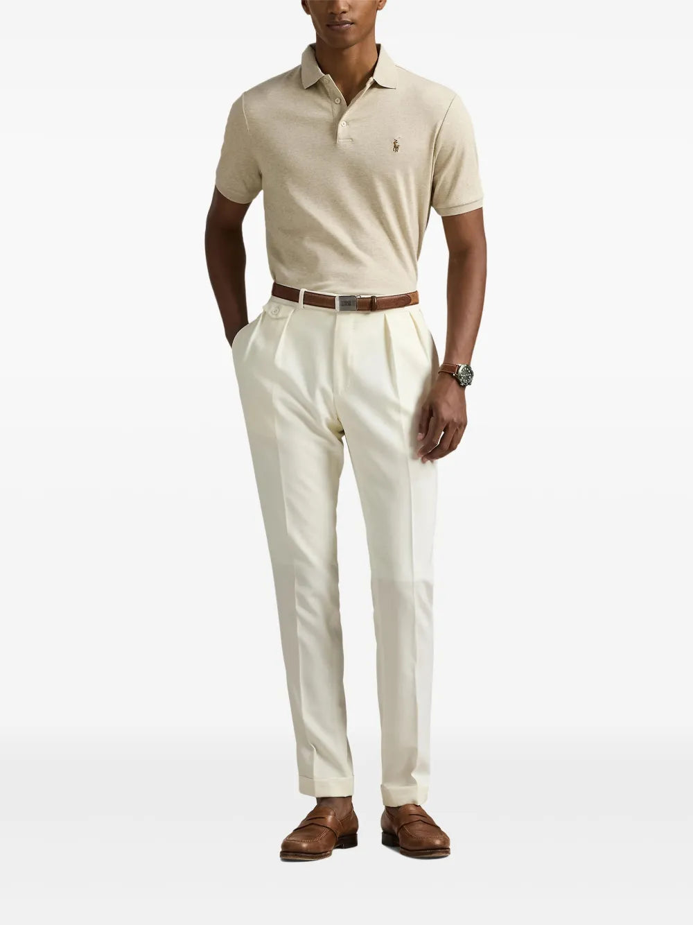 Camisa polo bordada com pônei Polo