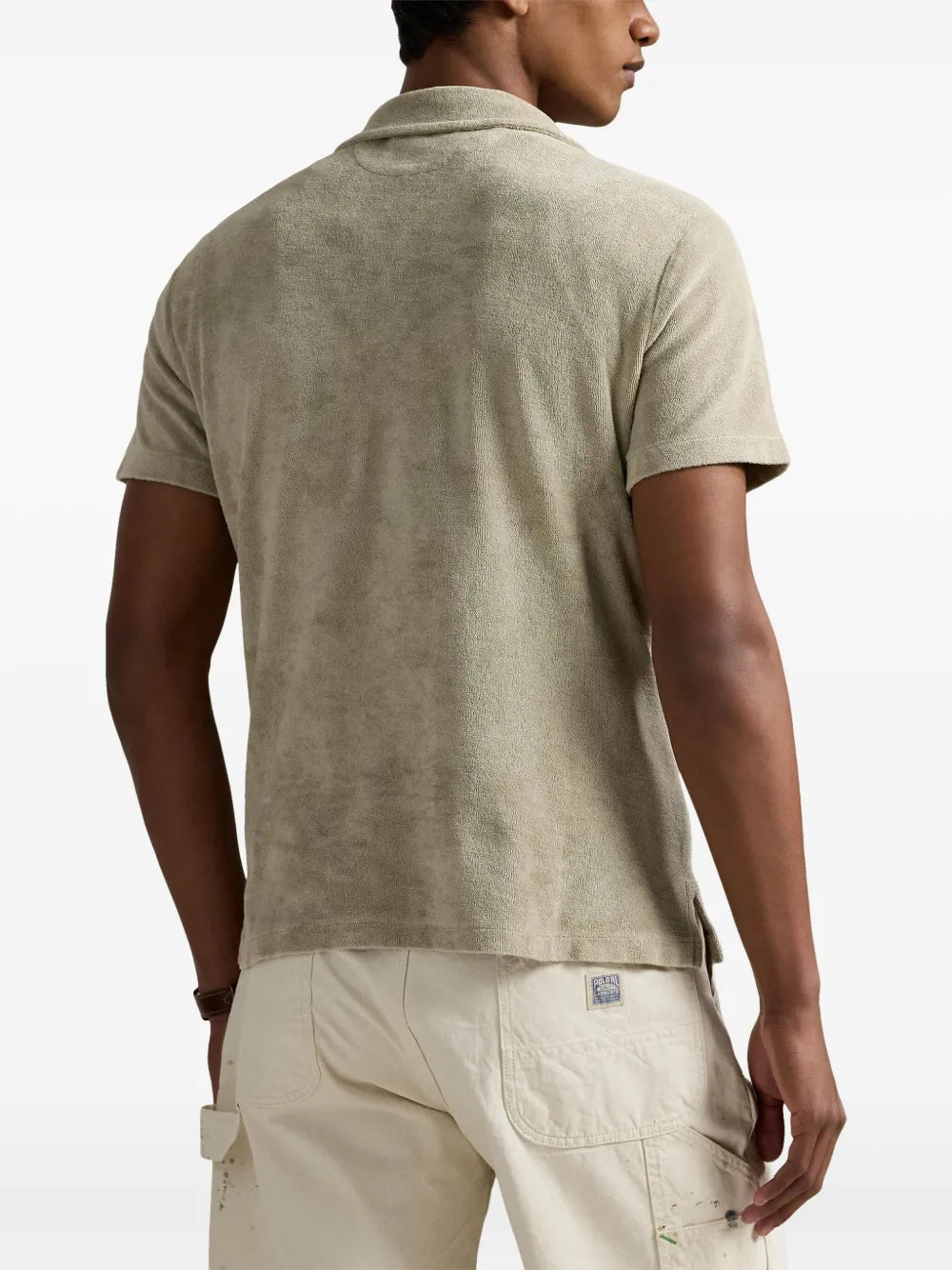 camisa polo terry tingida com minerais