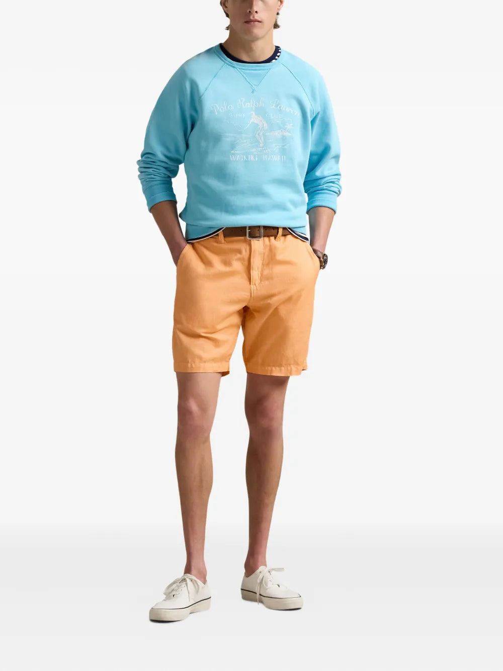 shorts chino de corte justo