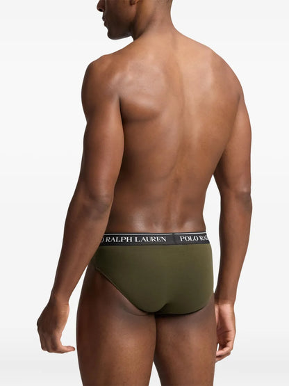 cuecas com cós com logotipo (pacote com três)