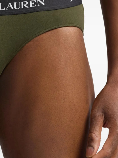 cuecas com cós com logotipo (pacote com três)