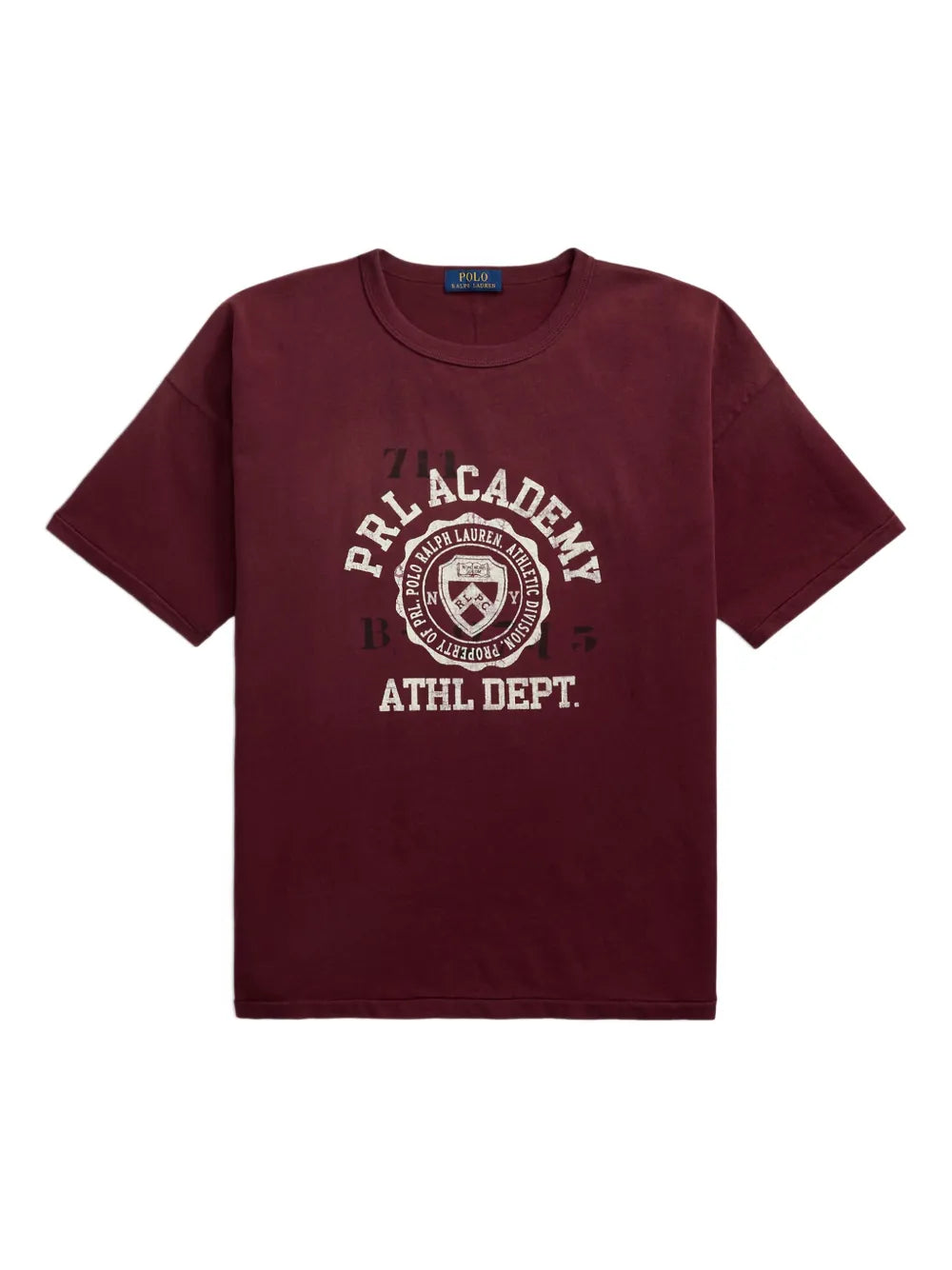 camiseta de gola redonda com estampa gráfica