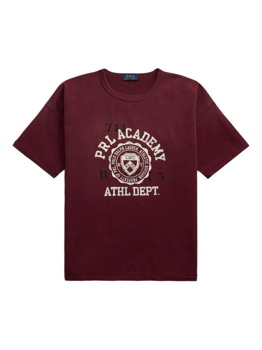 camiseta de gola redonda com estampa gráfica