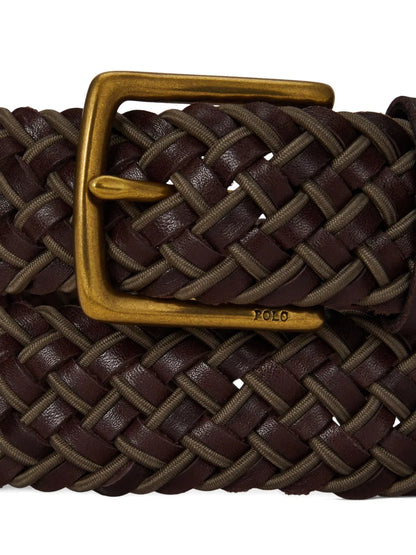 cinto de couro trançado