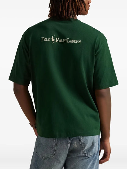 camiseta de manga curta com gola redonda