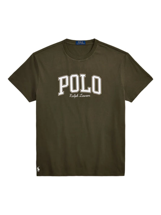 camiseta com estampa de logotipo