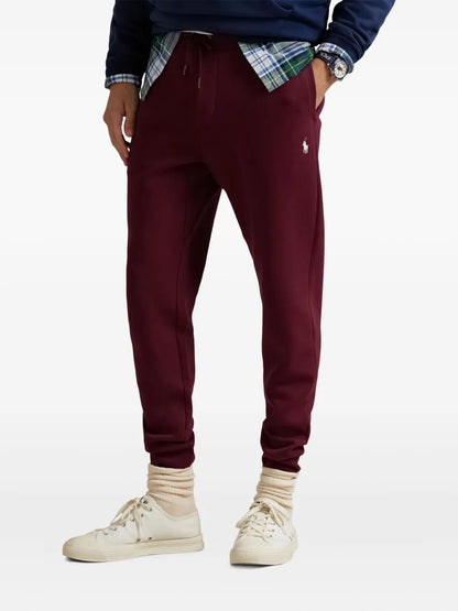 calças de treino de malha dupla