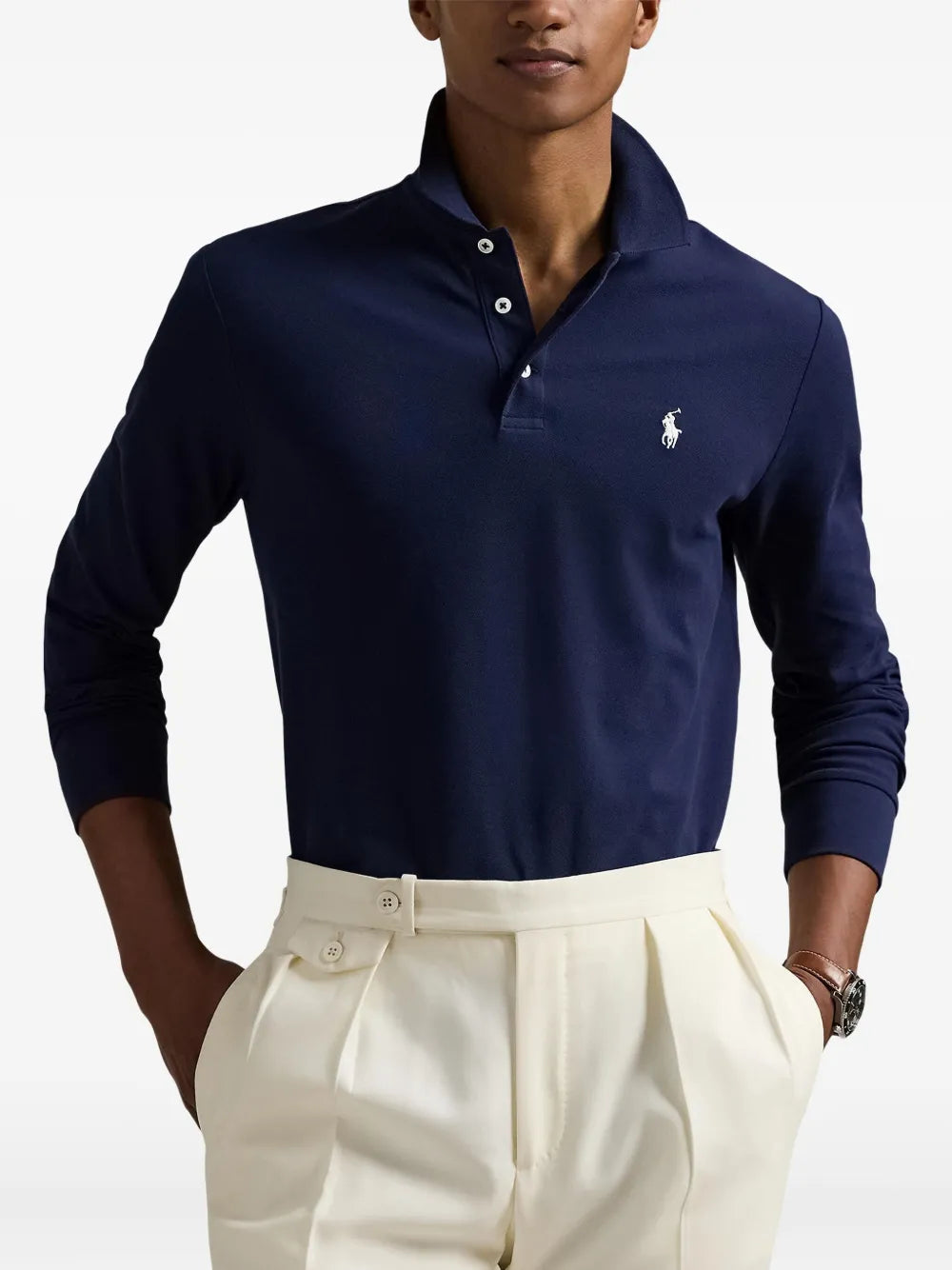 camisa polo de manga comprida