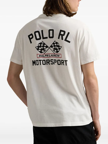 camiseta com estampa de logotipo