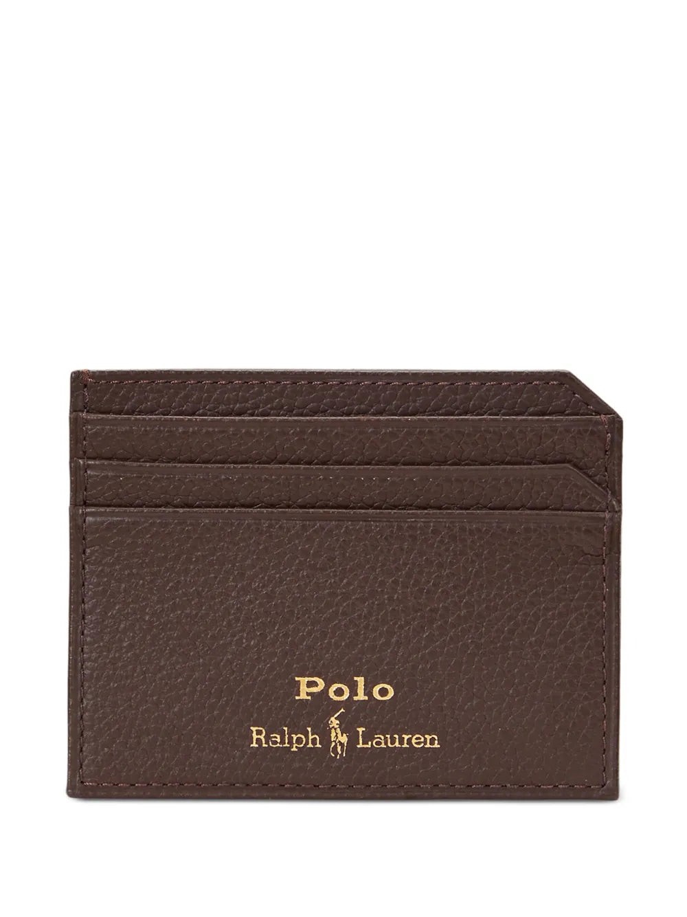 porta-cartões de couro granulado