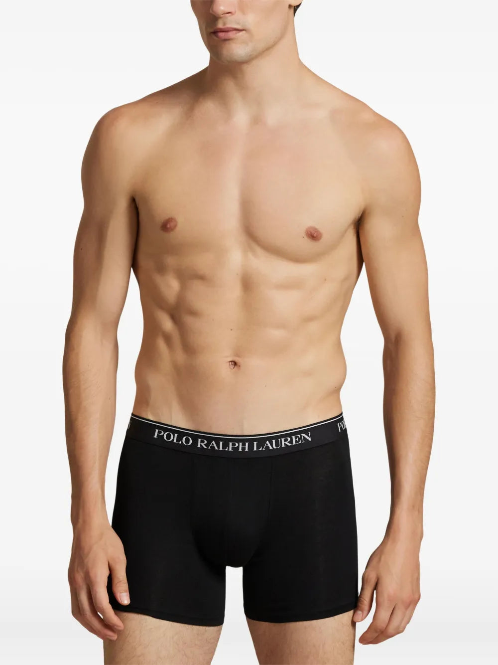 cuecas boxer com cós com logotipo (pacote com três)