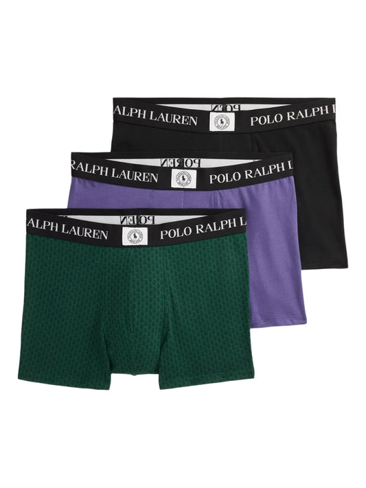 boxers com cós com logotipo (pacote com três)